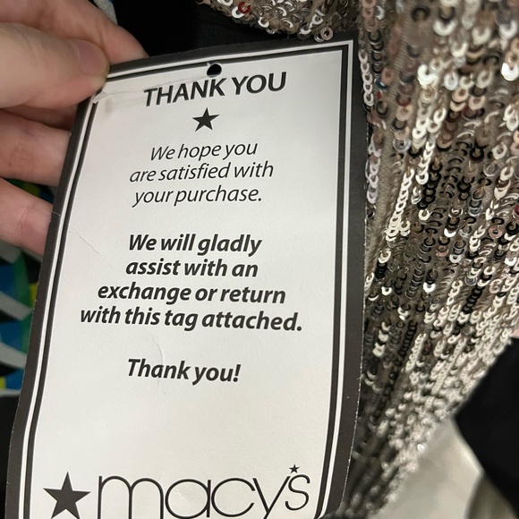 Xscape long sleeve evening gown - Picture 2 of 8